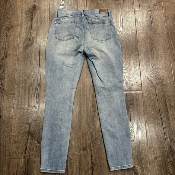 Judy Blue Distressed Jeans Women's Size 29 Faded Skinny Fit Ripped Light Denim - Picture 11 of 13
